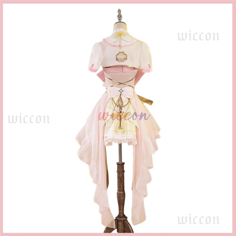 Virtual YouTuber Ace Taffy Cosplay Costume VTuber Pink Lolita Skirt Evening Dress Hat Jumpsuits Woman Sexy Cute Carnival Suit