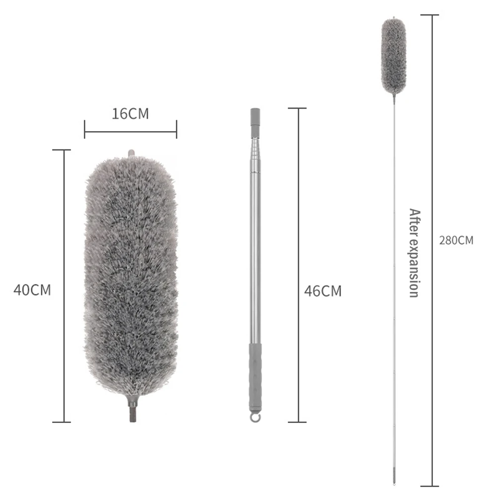 Scalable Duster Brush Cleaning Spider Web Dusting Ceiling Stair Dust Corner Remover Household Cleaning Home Telescopic Tool - view 6