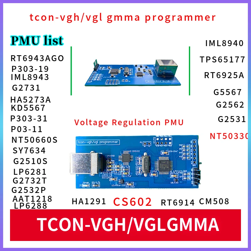 tcon programmer vgh vgl modified to fix broken Y color abnormal horizontal line