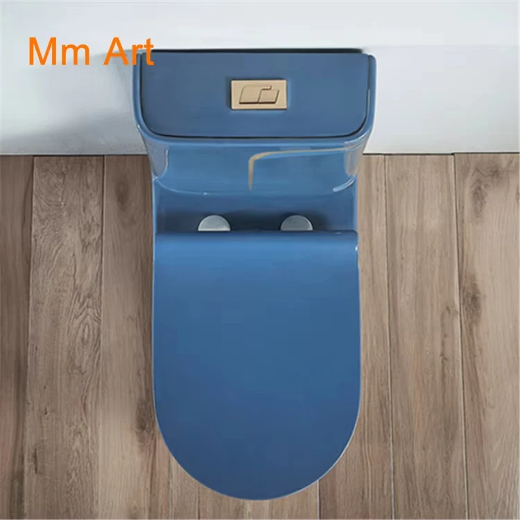 Blue Gold Toilet Rimless Sanitary Ware Wash Down/Siphon One Piece Ceramic WC Toilets closestool туалет