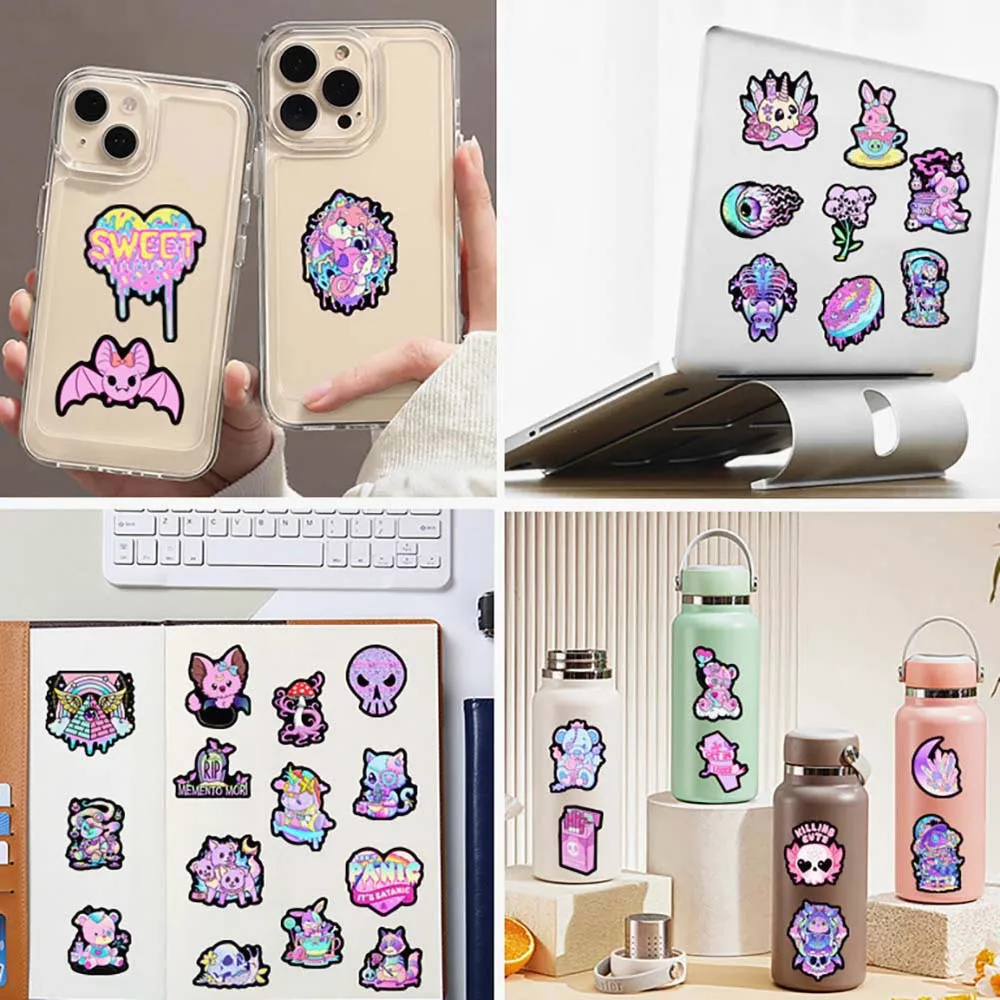 10/50pcs kreskówka gotycki Horror pakiet naklejek słodkie Halloween Anime estetyczne naklejki Graffiti dla dzieci Scrapbooking bagaż Laptop