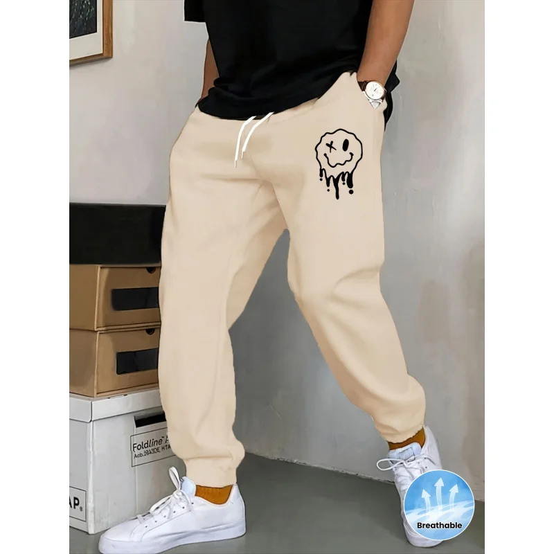 

Мужские повседневные спортивные брюки с геометрическим узором — спортивный стиль для фитнеса/бега/повседневной носки весной и осенью