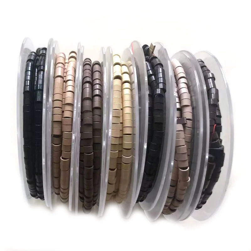 Pre-loaded Aluminum Rings with silicone size 4.5*2.5*3.0mm Micro Links for Hair Extension Tool 500pcs/roll