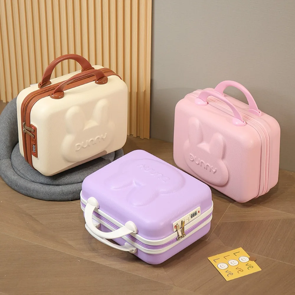 Portable Short Trip Travel Bags 14 Inches Waterproof Hand Carry Suitcase Cartoon Mini Storage Bag Makeup Box Wedding Gift Box