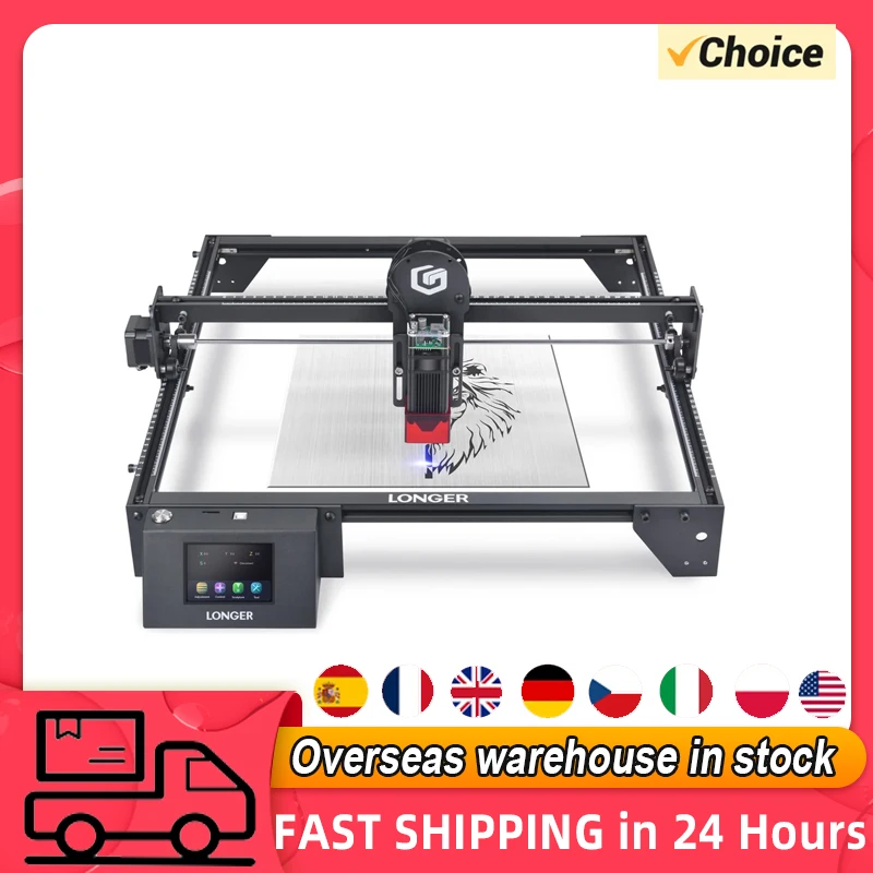 LONGER RAY5 5W  Laser Engraver Eye Protection 400x400mm Carving Area Ultrafine Laser Spot Eye Protection for Wood Paper  Leather