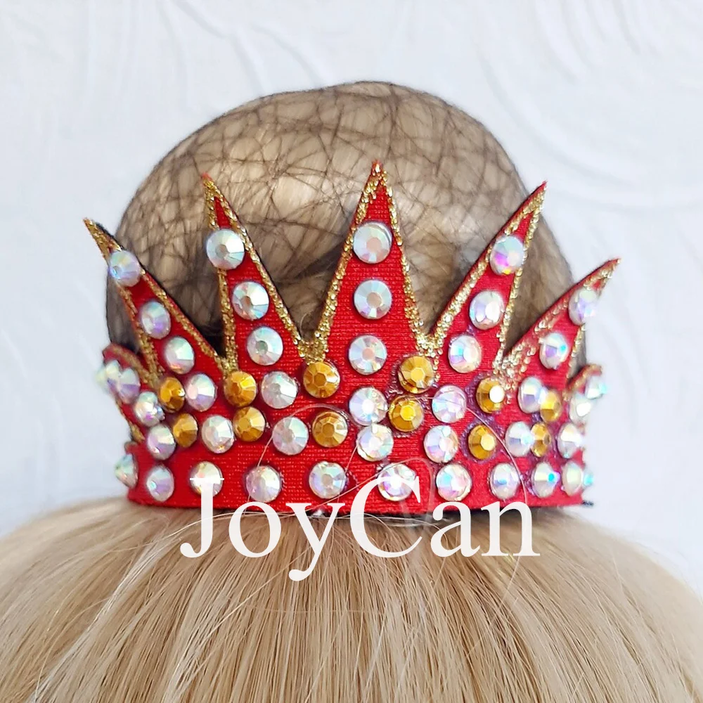 JoyCan-accesorio para el cabello para gimnasia rítmica, moño, corona para gimnasia rítmica, moño para el pelo para patinaje, accesorios para moño de baile