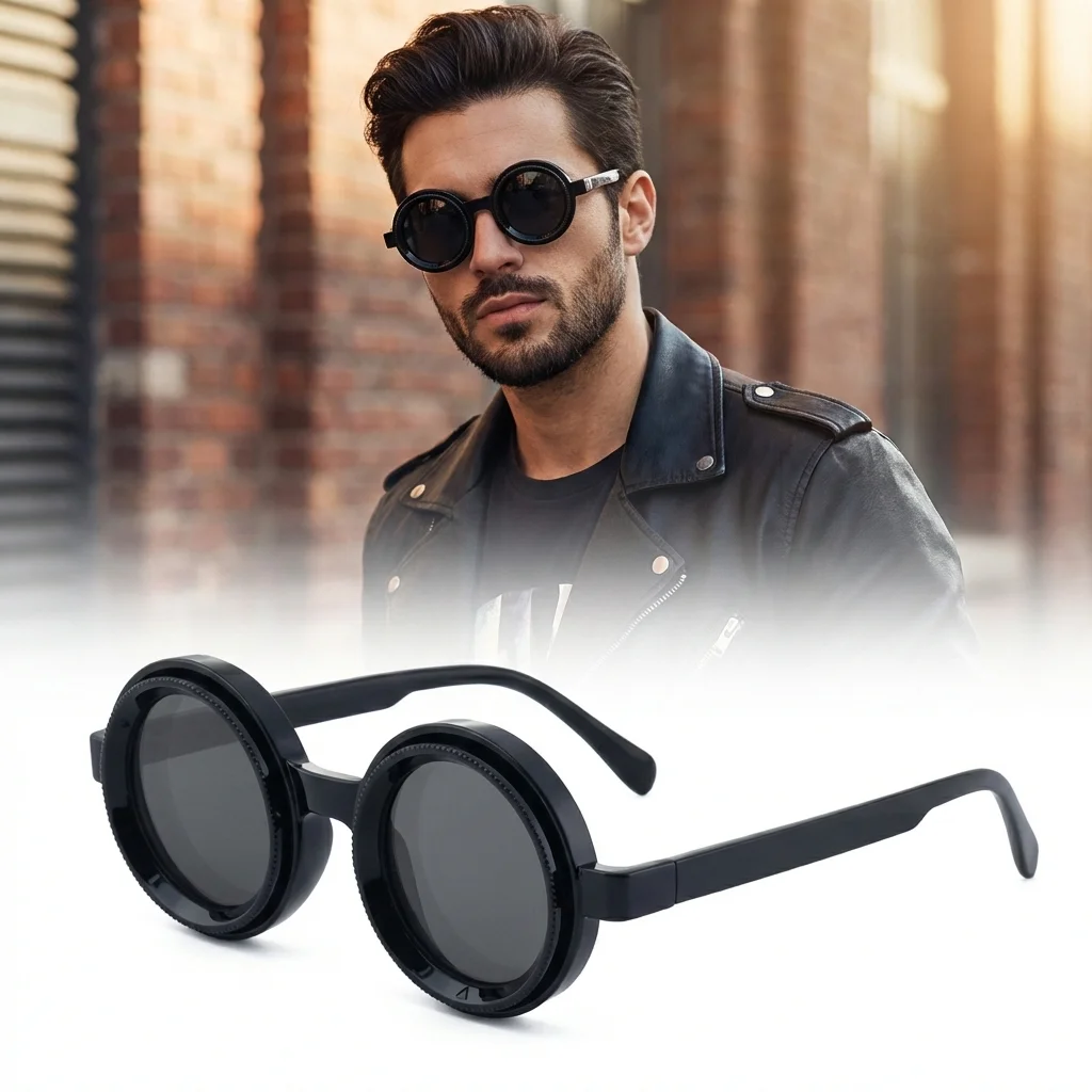 

2025 New Unisex Adjustable Polarized Sunglasses Rotating Lenses UV Protection for Outdoor Fashion Driving