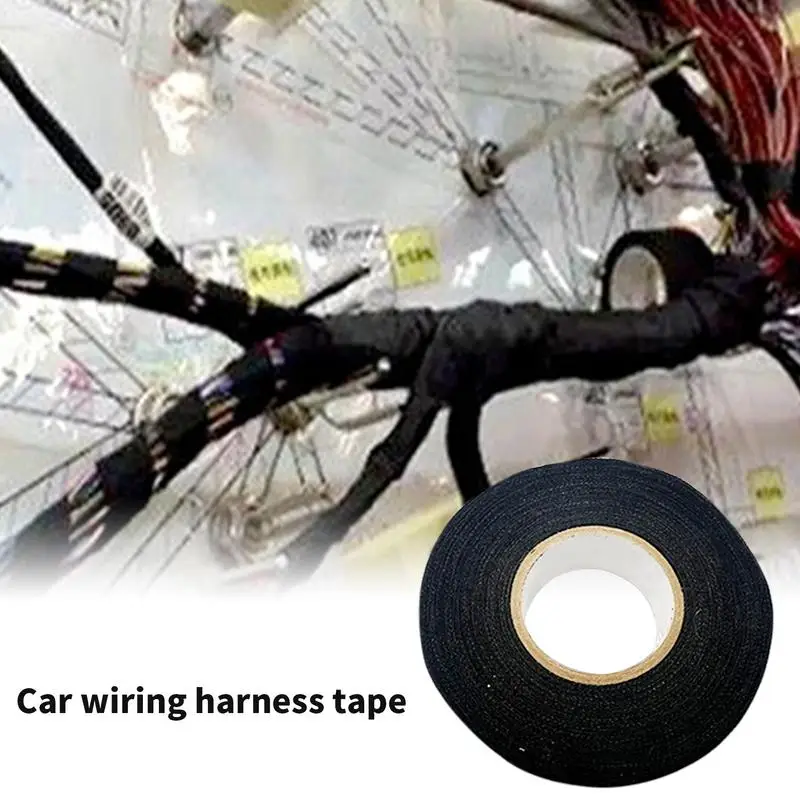 9mm 15mm Heat-resistant Flame Retardant Tape Coroplast Adhesive Cloth Tape For Car Cable Harness Wiring Loom Protection