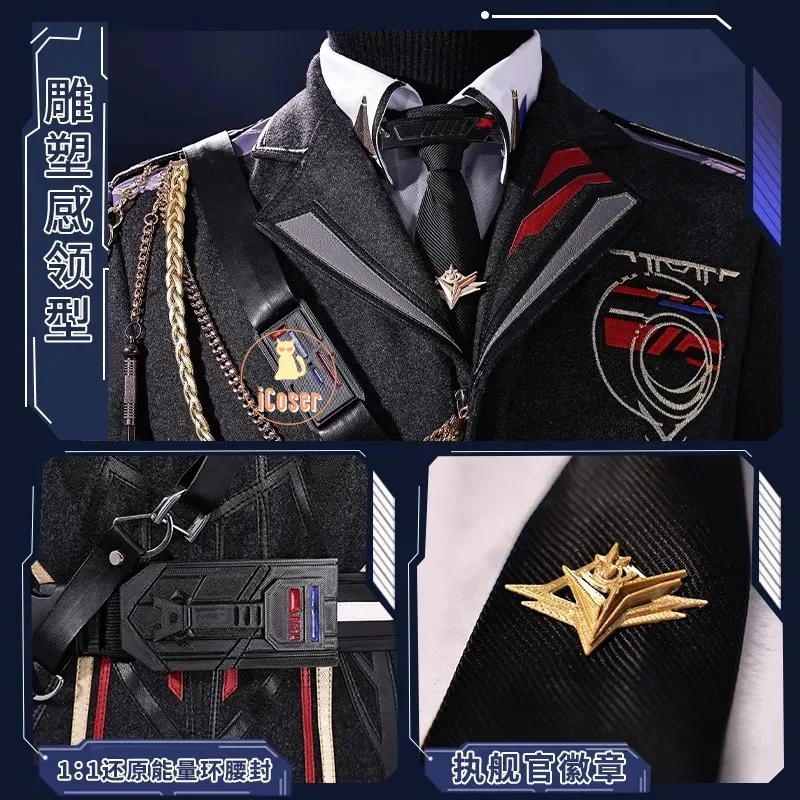 ICoser Caleb Cosplay disfraz peluca Farspace Colonel amor y espacio profundo uniforme gorra fiesta de Halloween para mujeres hombres accesorios de Carnaval