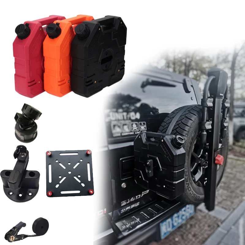 

Universal Mount Spare Tire Hanging Oil Barrel Holder for Off-Road Vehicles Small Fuel Water Tank Bracket Car Accessories