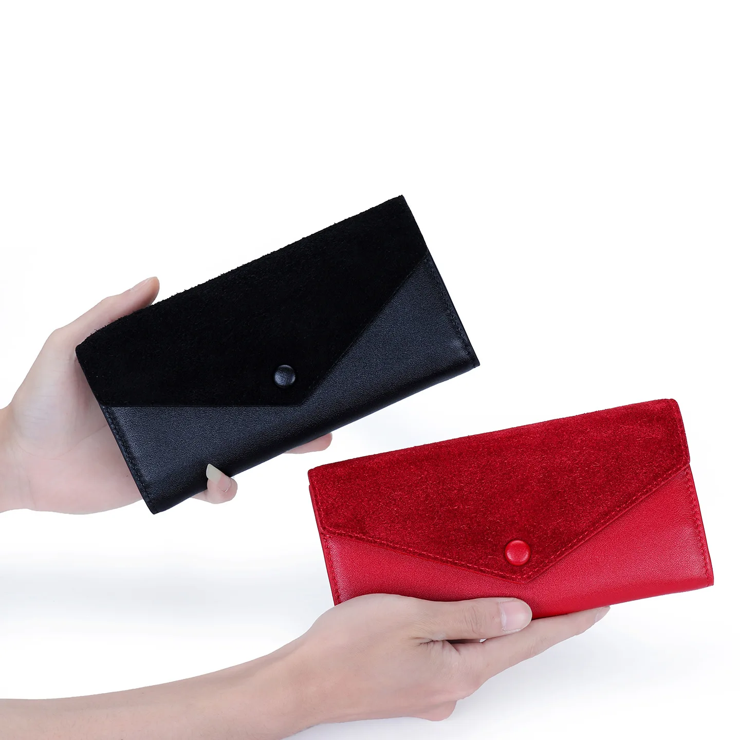 

Ультратонкий компактный кошелек-портмоне из натуральной кожи, минималистичный длинный кошелек с множеством отделений для карт, портативный кошелек для женщин