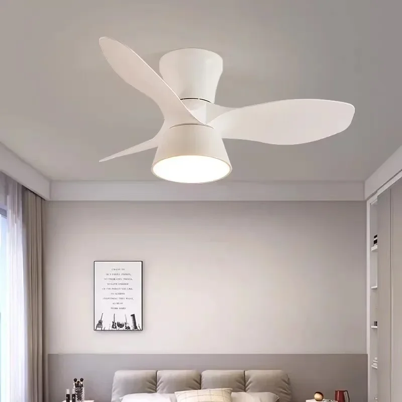 90-240V 32 Inch Small Ceiling Fan Lamp Dining Room Bedroom Ceiling Fan Light With Remote Control 6 Speed Fan Pendant Light