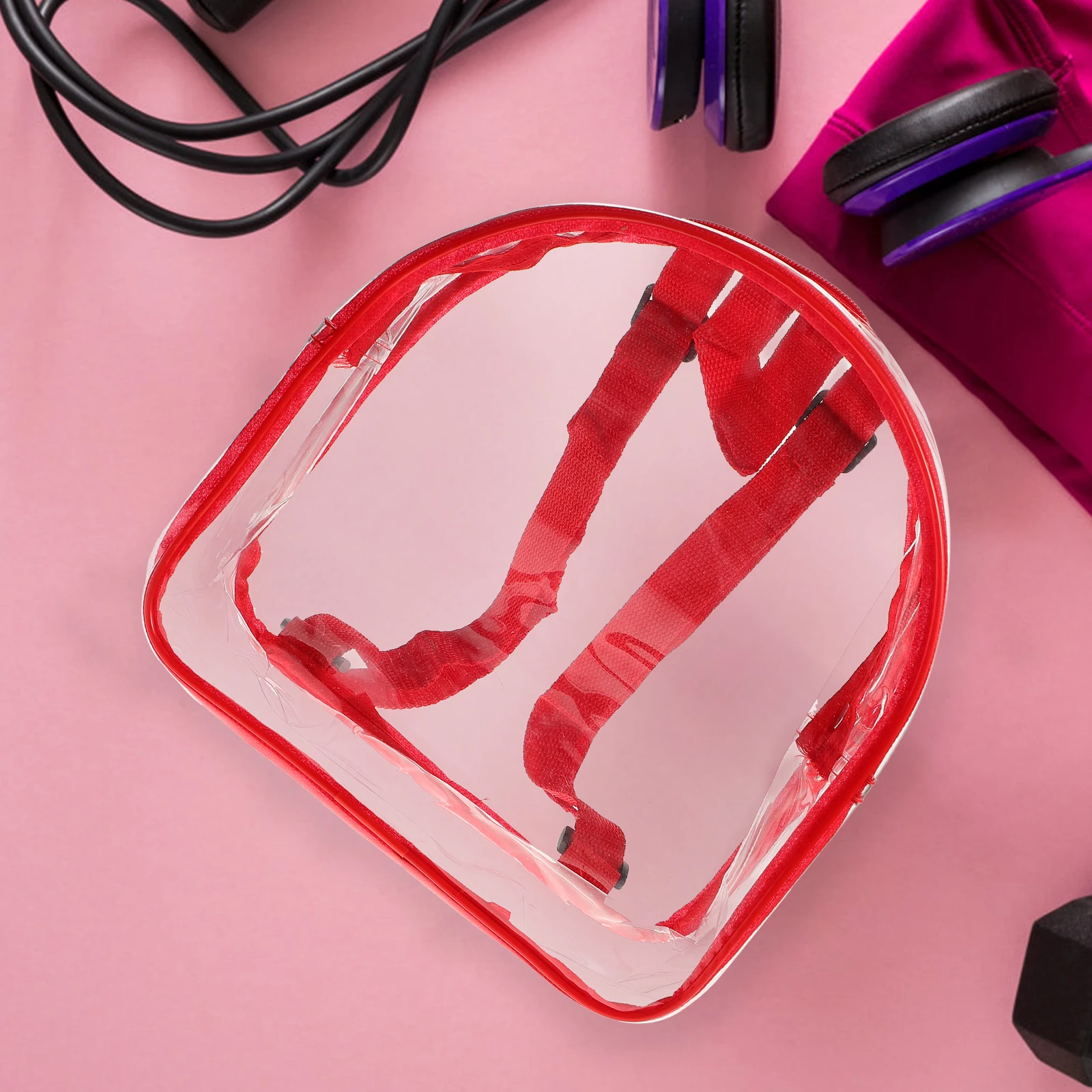 

Clear Heavy Duty Backpack Transparent Lightweight PVC Bag for School Work Travel Festival Essentials Stadium Approved Bags