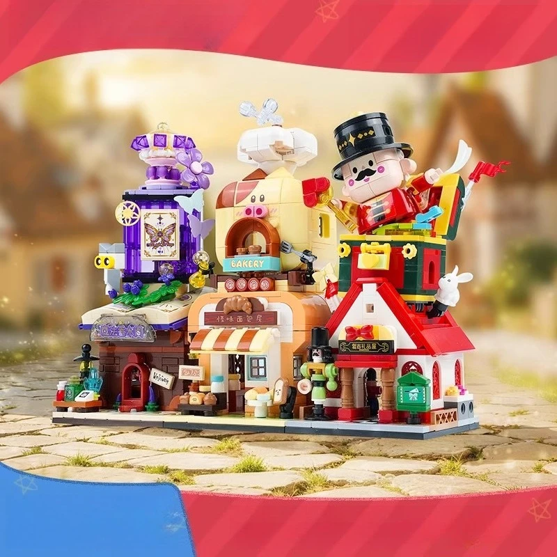 

Keeppley Street View Строительные блоки Фэнтези Сказочный город Детские творческие игрушки для сборки Настольные украшения Модель Подарки