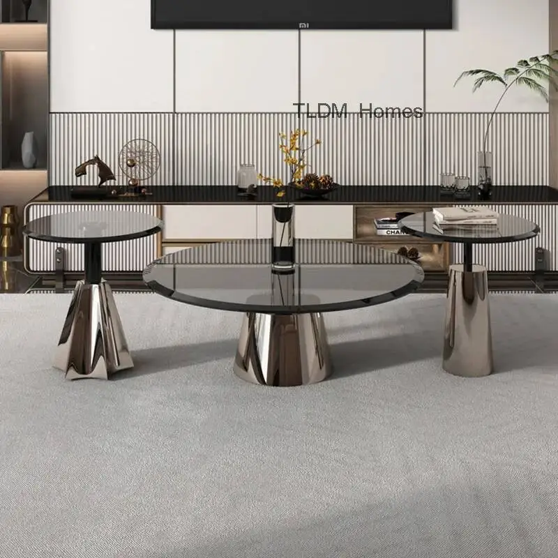 Makeup Entryway Coffee Tables Luxury Designer Minimalist Round Side Tables Living Room Mobile Mesa De Centro Home Furnitures