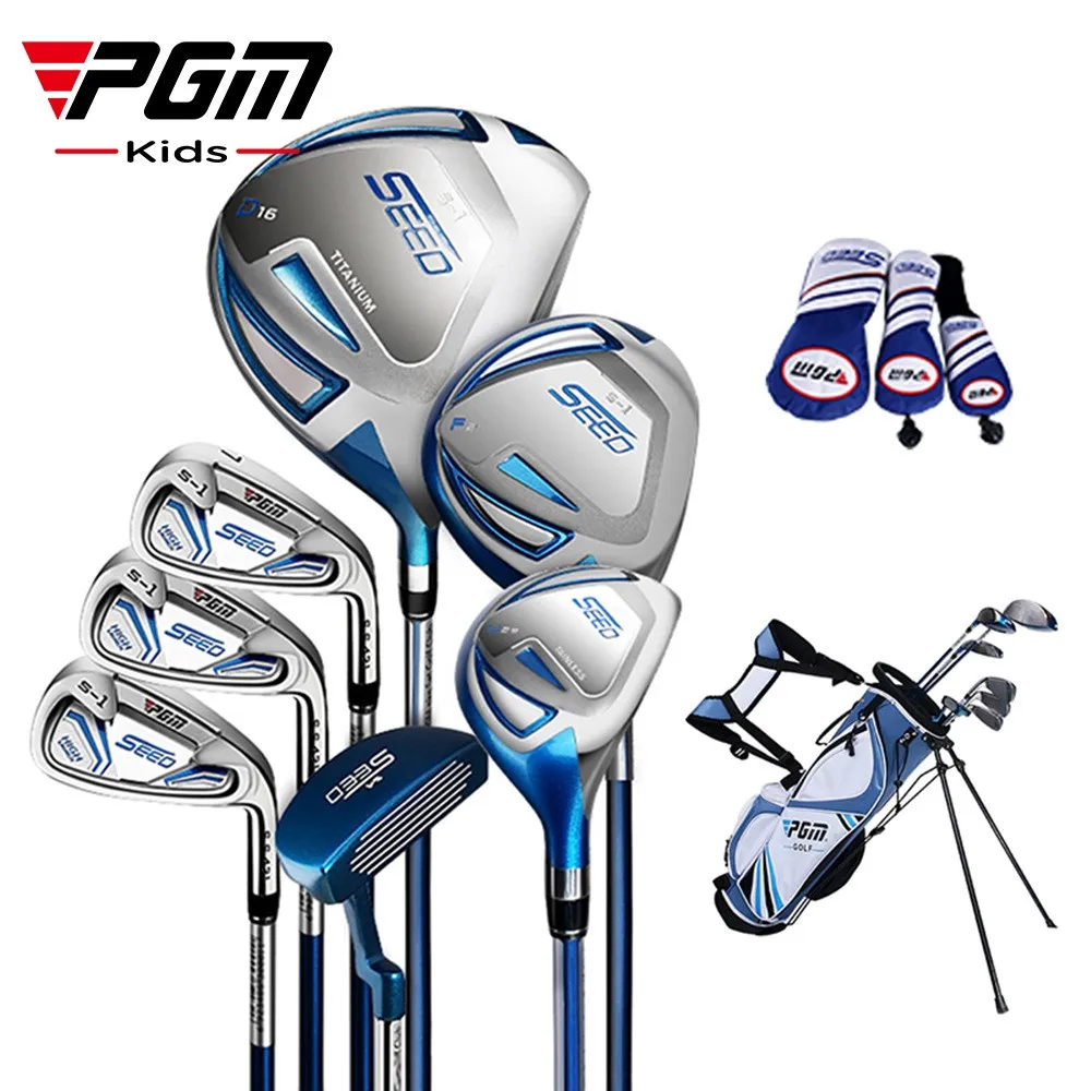 

PGM Kids Golf Clubs Iron Complete Set 7PCS Golf Bag Golf Headcover Children's Carbon Shaft Cutter Wedges Putters Golf Drivers