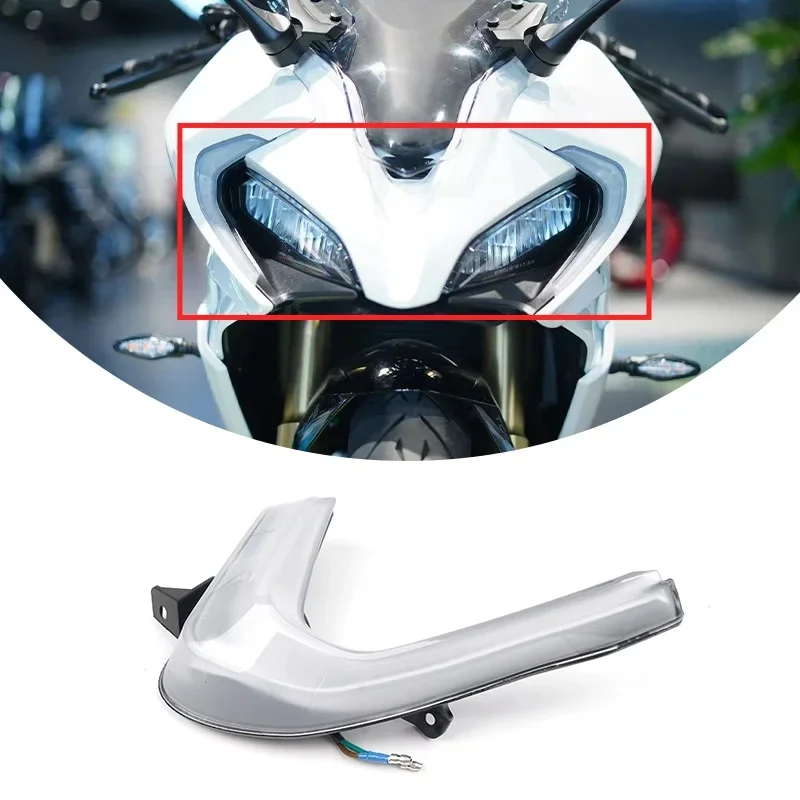 For CFMOTO 250SR-FUN Left and Right Front Position Lights CF Moto 250SR Driving LED Headlights Side Trim Lights Motorcycle Parts
