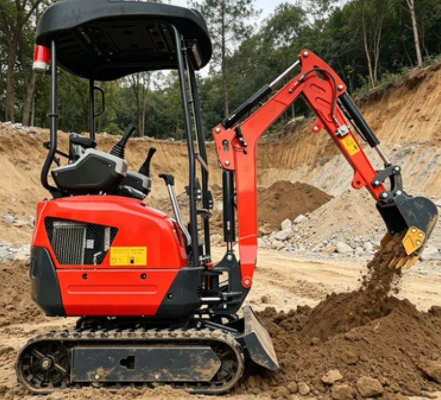 1-3 Ton Compact Hydraulic Mini  Optional Auger Brush Cutter Log Grapple Construction Attachments view 2