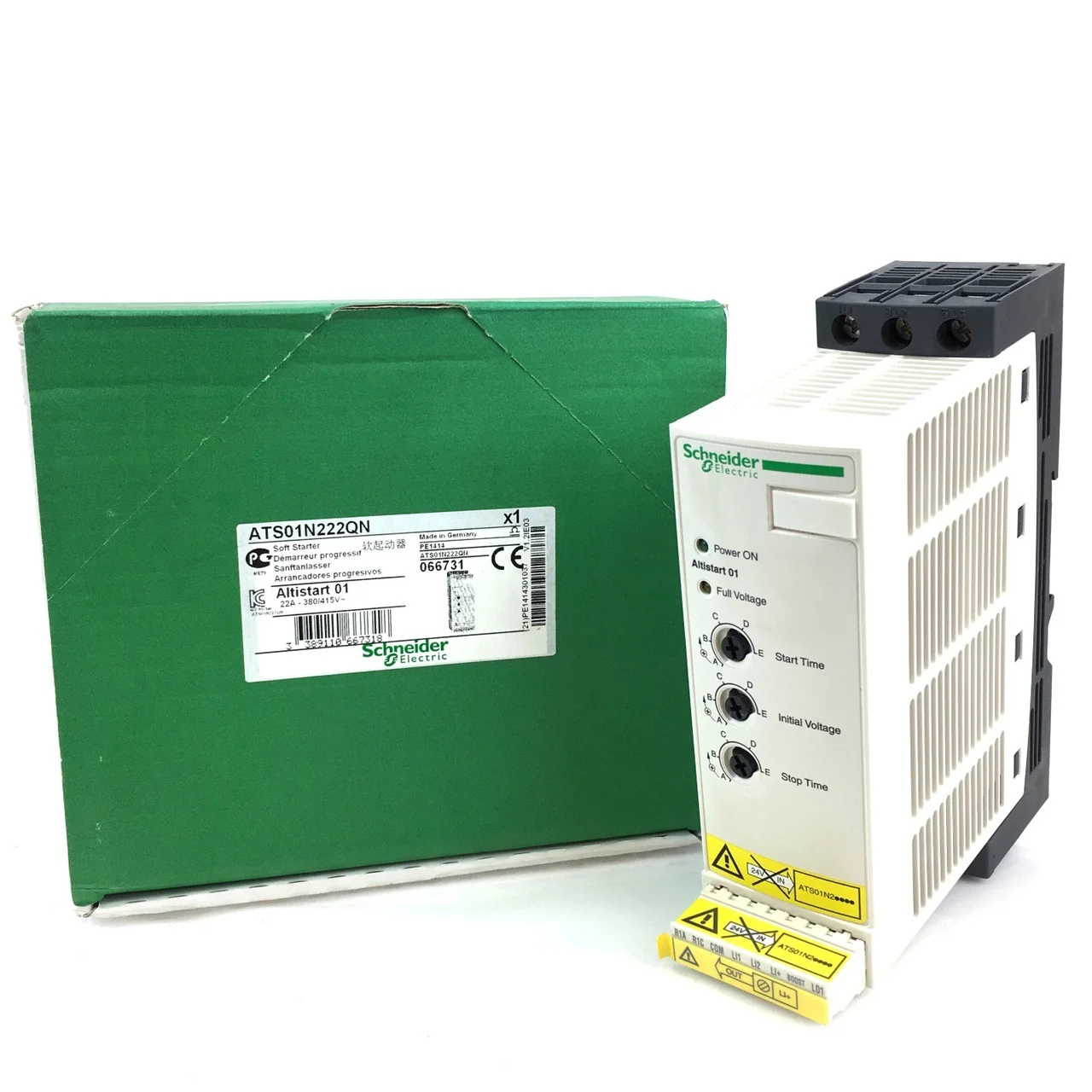ATS01N222QN soft starter for asynchronous motor, Altistart 01, ATS01, 22A, 380 to 415V, 7.5 to 11kW