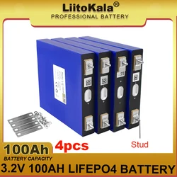 4pcs LiitoKala 3.2V 100Ah LiFePO4 battery DIY 12V 24V 3C Lithium iron phospha Motorcycle Electric Car motor batteries duty-free