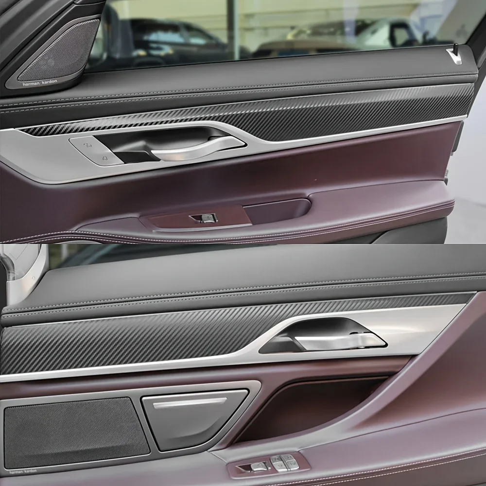 Carbon Fiber For BMW BMW 7 Series G12 2015-2022 Car Film Interior Stickers Center Console Gear Dashboard Door Handle Lift Panel view 6