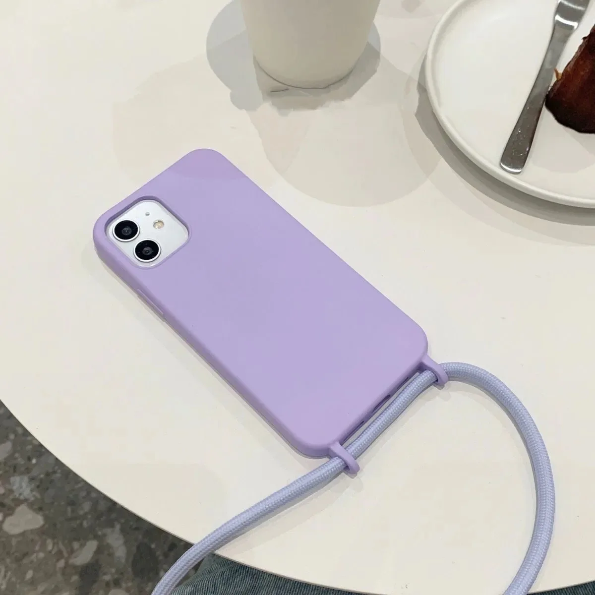Umhängetasche Halskette Riemen Lanyard Kordel Silikon Handyhülle für iPhone 16 15 13 12 Pro Max 11 Pro X XR XS Max 6S 7 8 15 Plus Cover – Detail 6