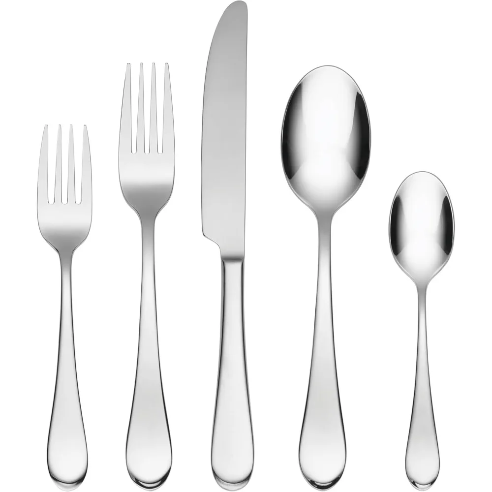 Elegant 45-Piece Silverware Set for Eight People