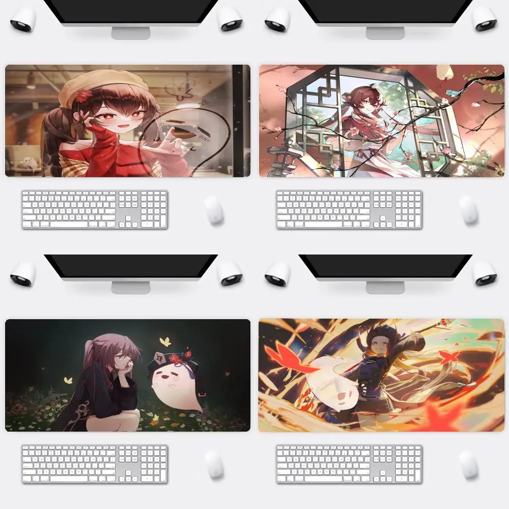 G-Genshin Impact Hu Tao Mouse Pad Large game Accessories Mouse Mat Keyboard Mat PC Gamer Desk Pad XXL Computer Laptop Mouse pad