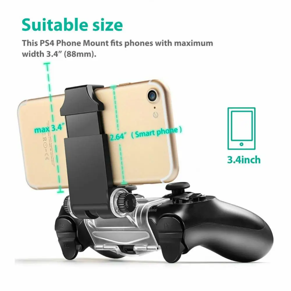 Holder For Game Controller Stand For PS4 DualShock 4 Flexible Durable Mobile Phone Gaming Clip Holder Bracket For Iphone Android