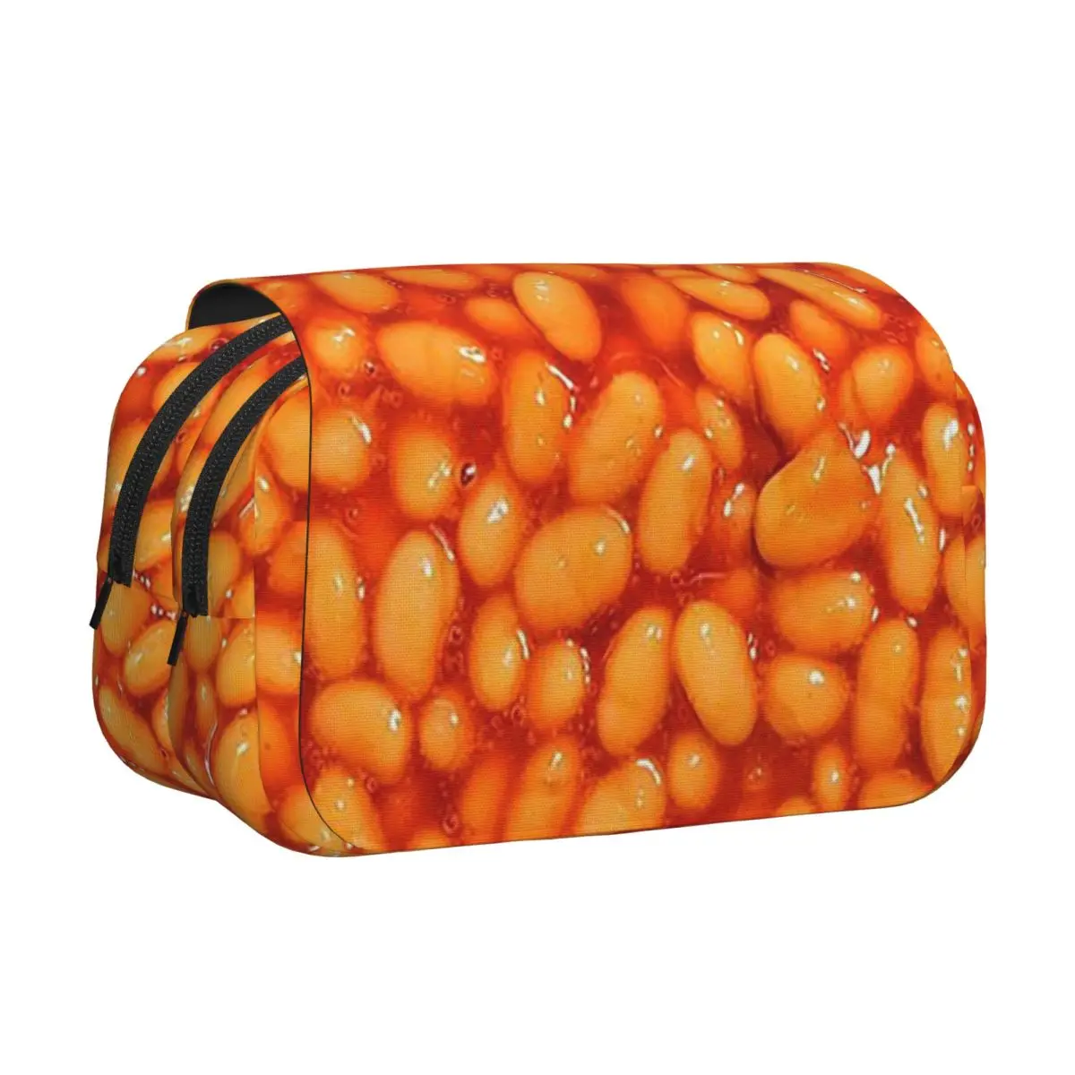 Baked Beans Pencil Case Pen Holder Hard Shell Leather Big Capacity Pen Box Pencil Bag for Students Gifts