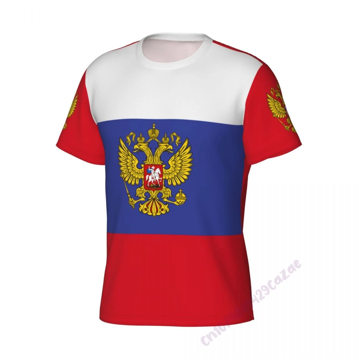 Russia Flag 3D T-shirt Men Running Sport Skinny Short Tee Shirt Male Gym Fitness Bodybuilding Workout Tops Clothing