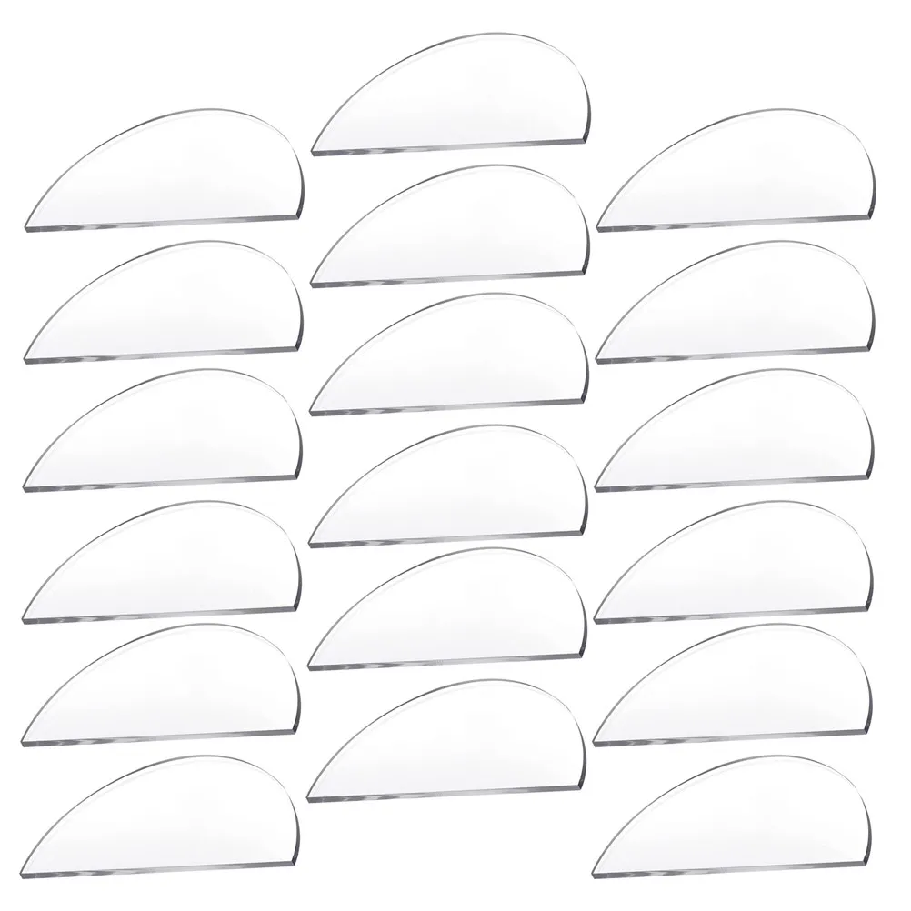 30Pcs Sleek Semi-Circular Clear Acrylic Guest Name Cards Blank Table Place Cards for Wedding Party Seating Chart Table Signage - view 3