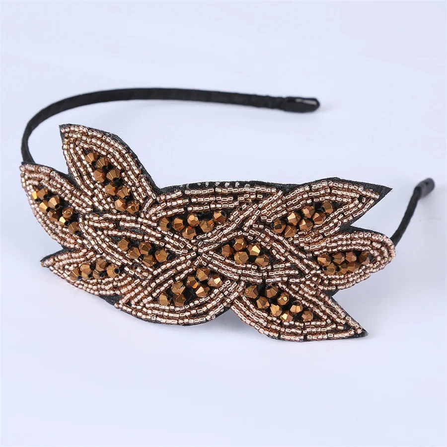 Bohemian retro crystal handmade hair hoop for women Korean style creative exquisite flower hair clip fashion hair accessories