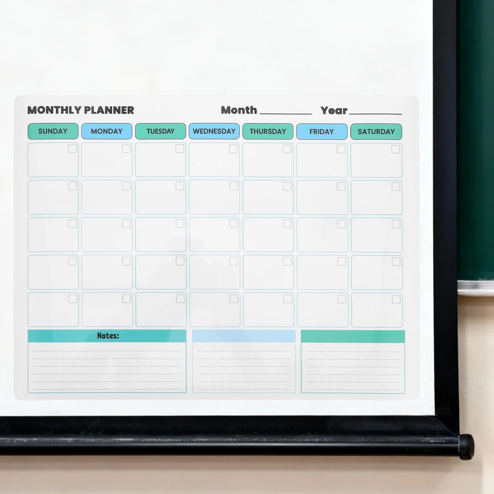Monthly Planner Whiteboard Sticker Large Dry Erase Wall Calendar Reusable Peel Stick Scheduling Board For Home Office School