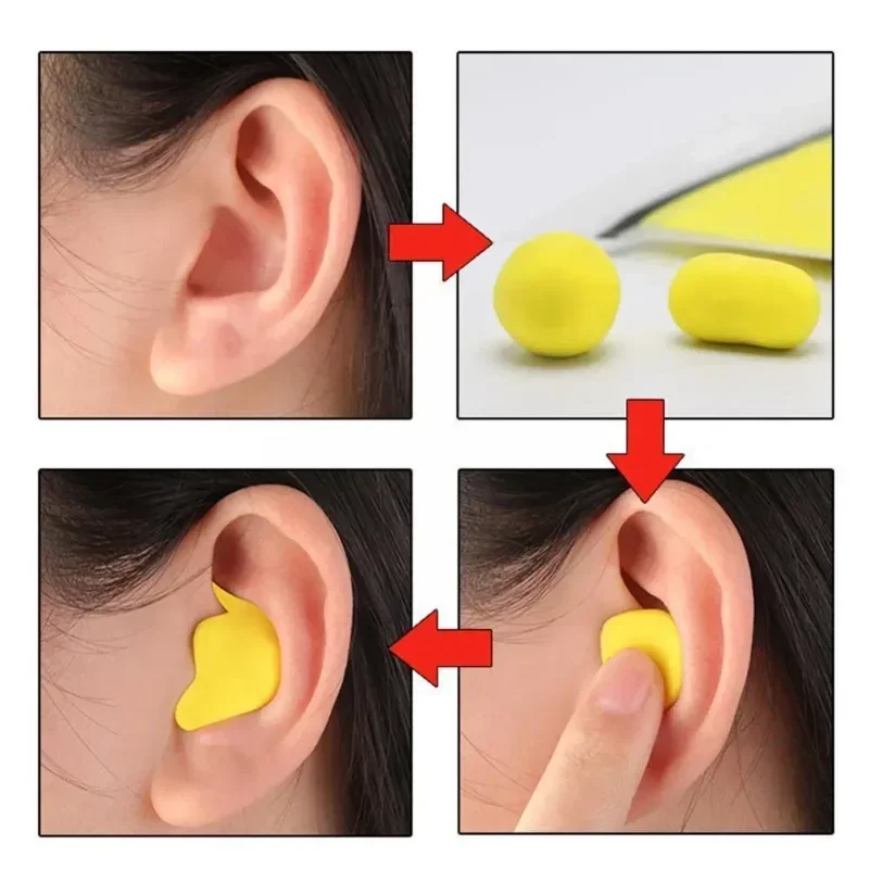 

Moldable Ear Plugs for Sleeping Noise Cancelling PU Seal Great Adults Earplugs Sleep Noise Reduction for Swimming Studying