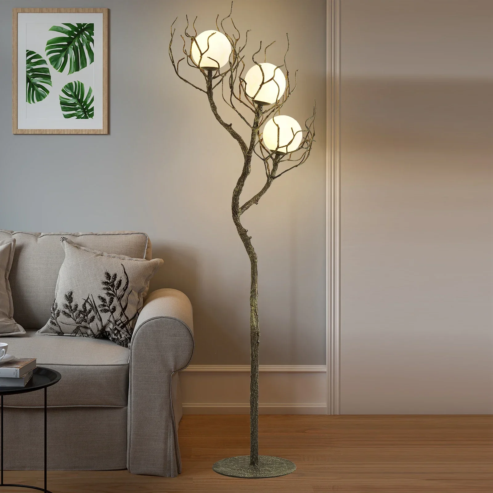 Home Decor Floor Lamp for Living Room Retro Vintage Standing Lamp Design Moon Tree Branch Floor Light Lunar LED Floor Lamp