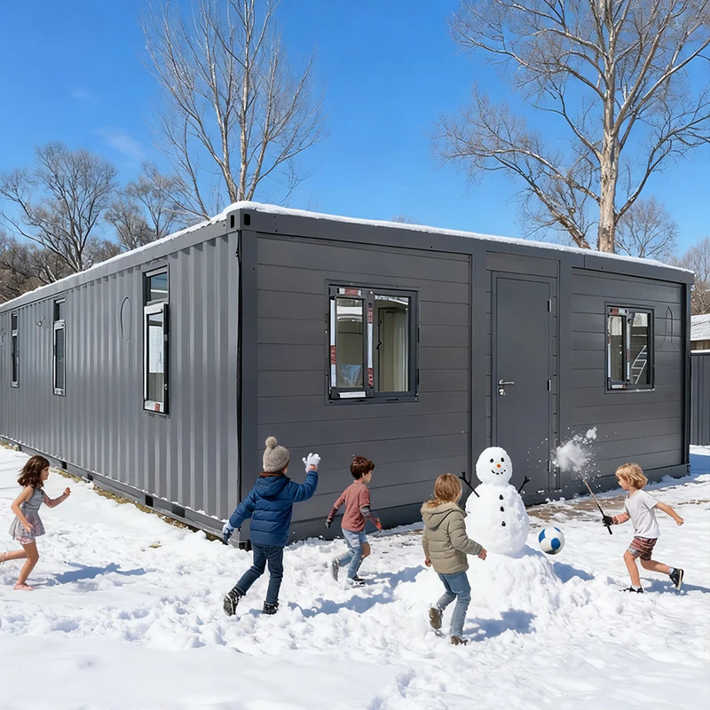 منزل فاخر قابل للطي شبه مخصص بطول 40 قدم، تصميم جديد، منزل حاوية قابل للتوسيع بطول 20 قدمًا، مخصص 1-4 غرف نوم