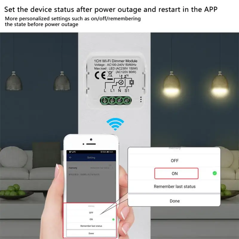 Tuya Wifi Smart Dimmer Switch Mini Smart Switch Breaker With Timing Smart Life Control Smart Home Work With Alexa Google Home