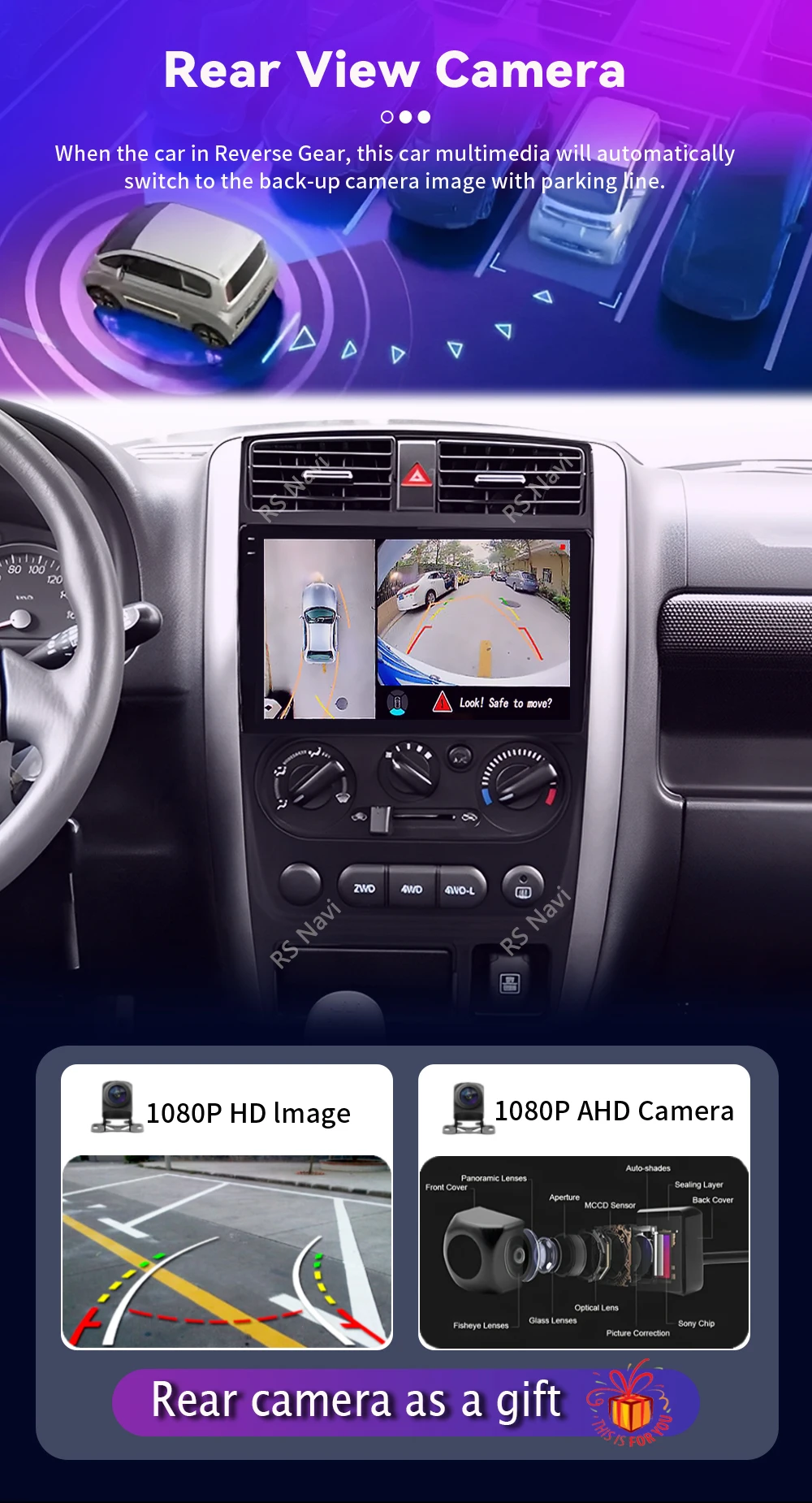 Android 16 Carplay Auto 2K Bildschirm Autoradio Multimedia Player für Suzuki Jimny 3 2005 - 2019 Autoradio GPS Stereo 2din Head Unit – Detail 6