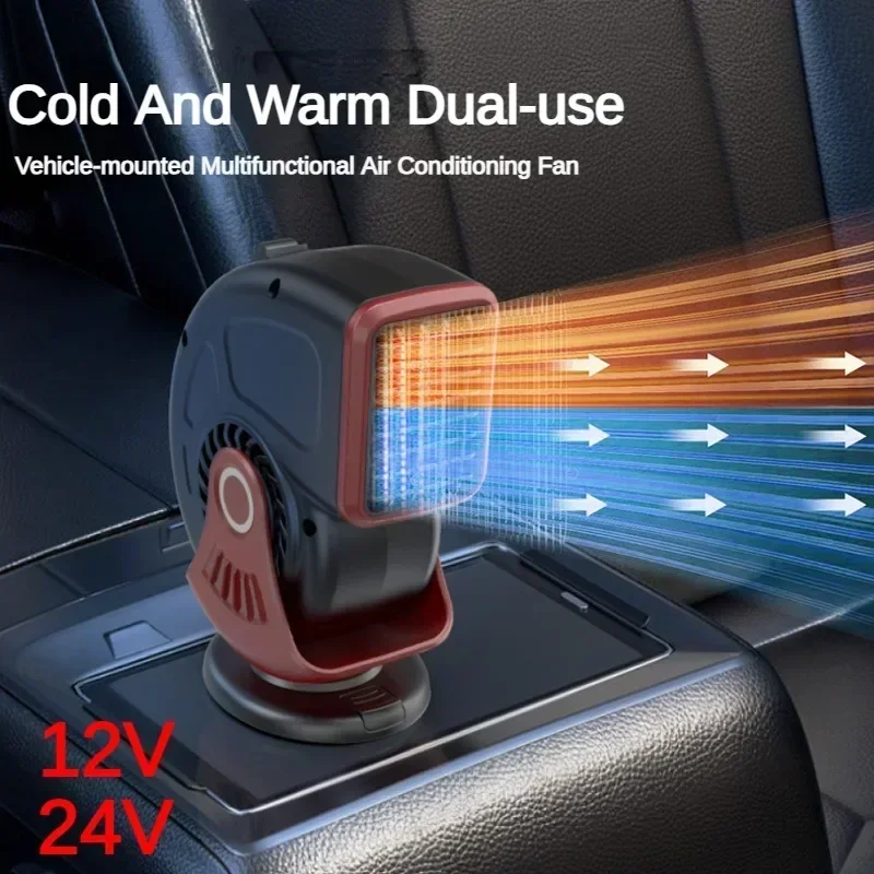 2in1 Car Heater Fan 200W 12V 24V Car Heater Electric Cooling Heating Fan Windshield Defroster Defogging Demister Anti-Fog Heater