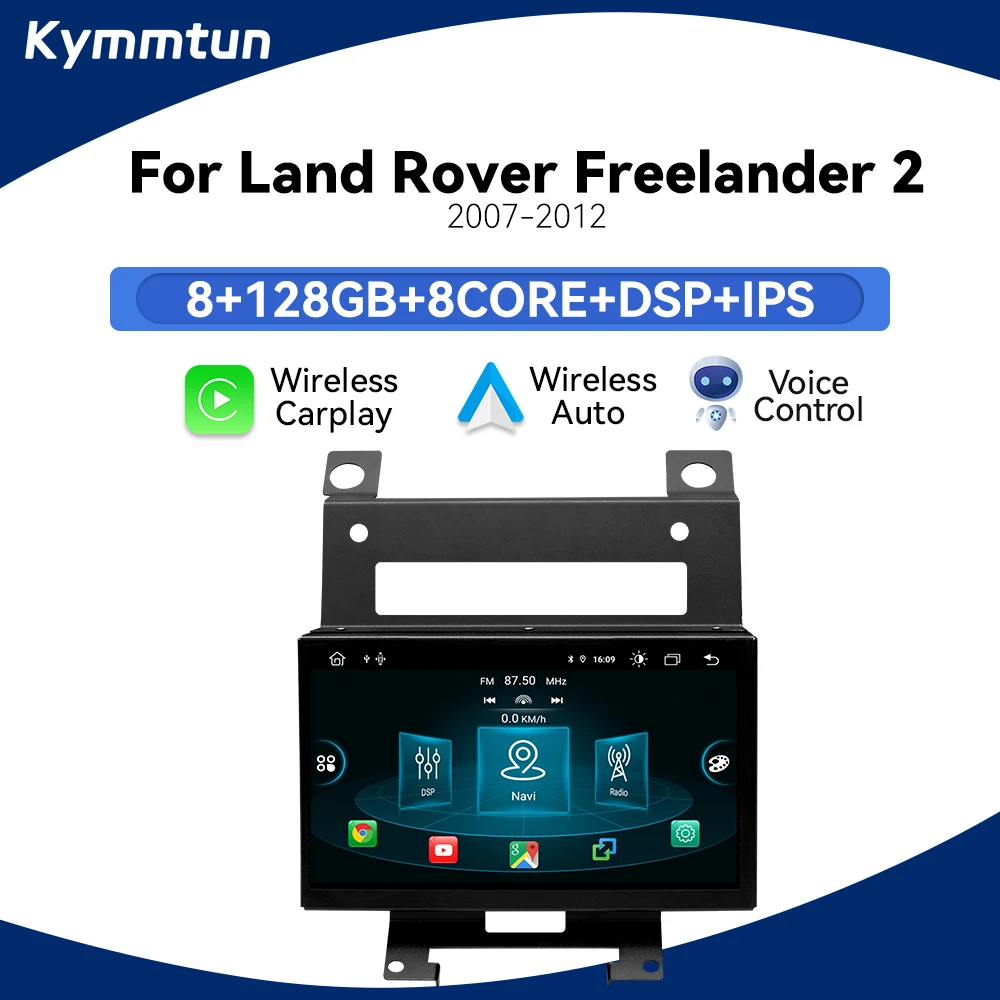 Autoradio AI con controllo vocale, Wireless Carplay e Android 14 per Land Rover Freelander 2, Multimedia GPS 2Din 8+128G, 4G Wifi