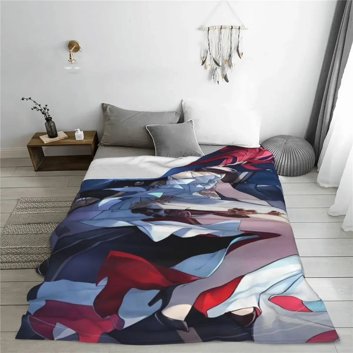 

Anime Honkai Baby Blanket Flannel Sofa Cover Decoration Cartoon Super Soft Throw Blankets for Sofa Bedroom Plush Thin Quilt