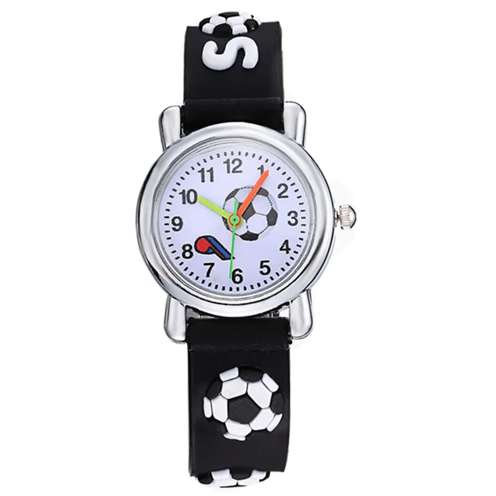 Fashion Cartoon Cute 3D Football Watch Boys Watches Kids Children Watches Silicone Sports Wrist Watch Quartz Clock Gifts for Kid