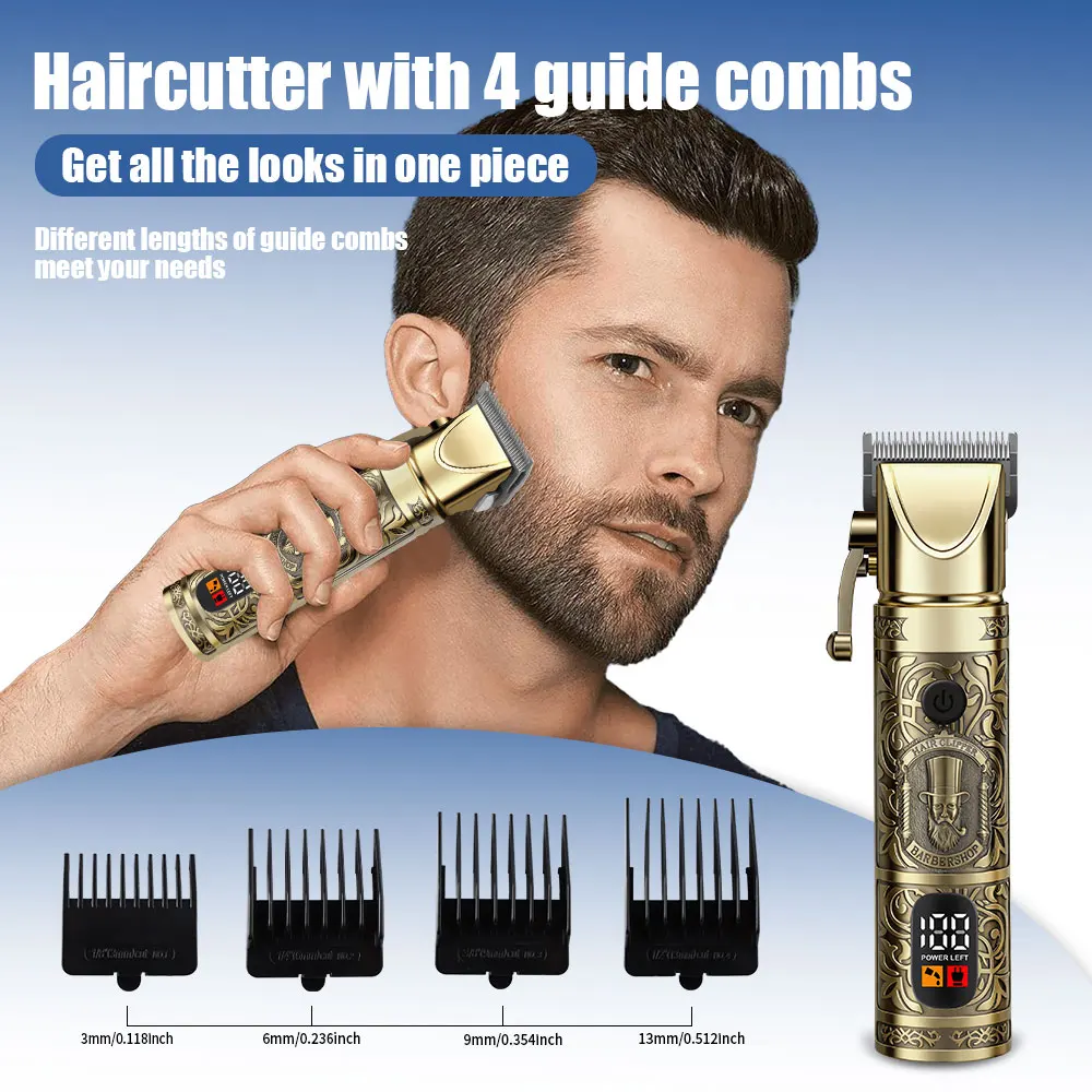 

Men's Hair Styling Kit Electric Clipper Hair Trimmer USB-Charging Electric Shaver Clipper Trimmer