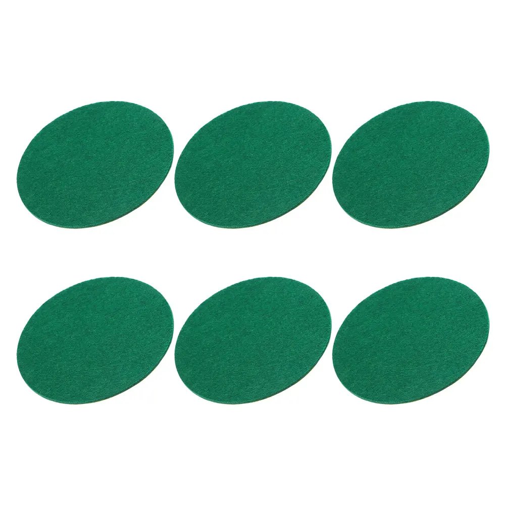 

6 Pcs Hockey Table Velvet Cloth Goal Handles Paddles Green Adhesive Sticker Replacement