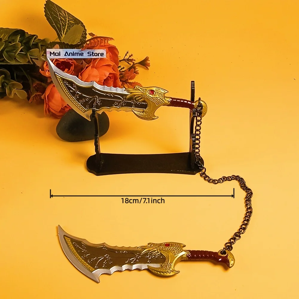 ดาบคาตานะโลหะอนิเมะ God of War 4 ขนาด 13 ซม. ดาบซามูไร ดาบคราโตส เธอเรน่า เกลียวเทียน ดาบคาโอส ดาบคาตานะของจริง (ไม่คม) ของเล่น ของขวัญ