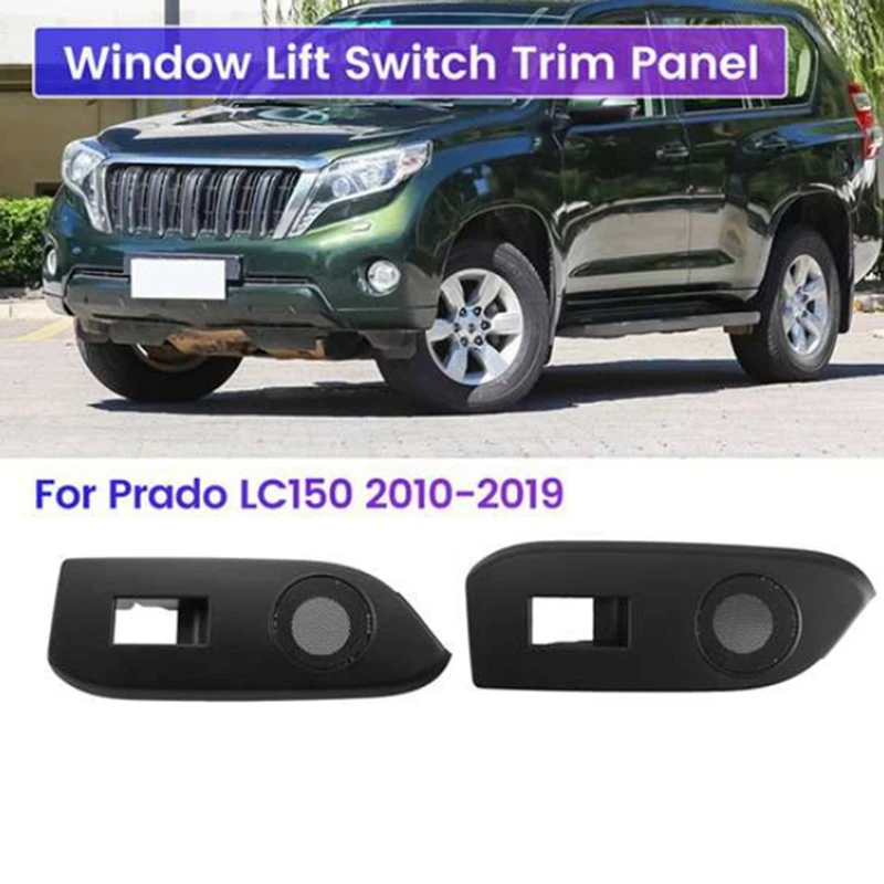 Car Rear Window Lift Switch Panel Speaker Dust Cover 74272-60230-C0 74272-60240-C0 For Toyota Prado LC150 2010-2019 LHD