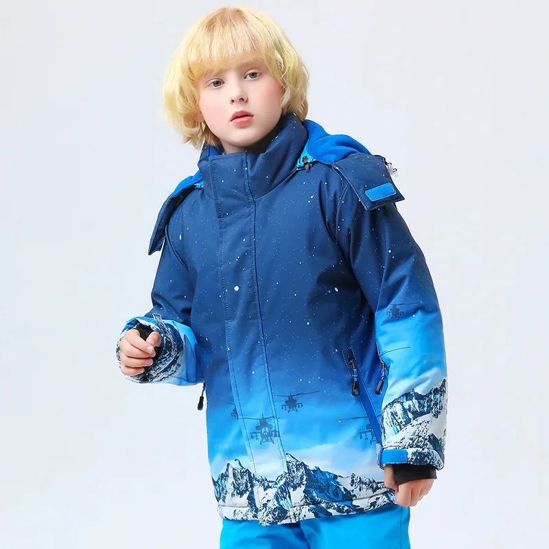 -30 ℃ children's waterproof skiing jacket Boys Girls Warm Thick Winter Coat Snow off-road 4 5 6 7 8 9 10 11 12 13 years outdoors