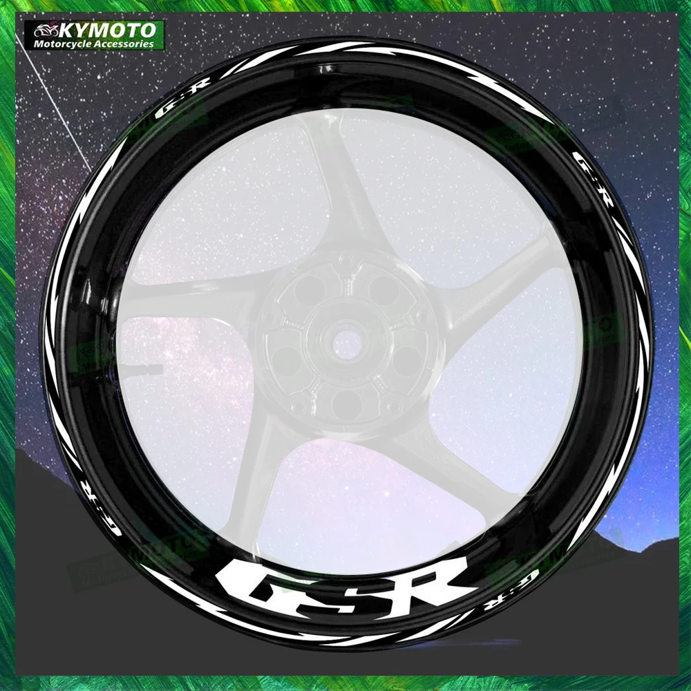 

For GSR reflective racing motorcycle accessories stickers 17 inch front and rear rim stripe decals fairing decoration