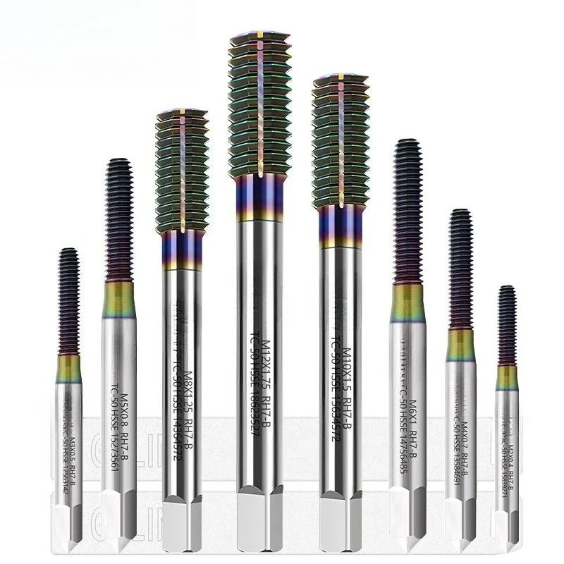 1SET M2-M12 Bearing Steel Taper Forming Tap Set Kit Screw Thread Tap Drill 8PCS：M2 M3 M4 M5 M6 M8 M10 M12